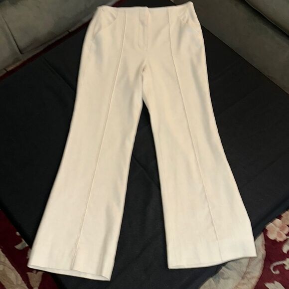 Veronica Beard Elegant Cream Linen Pants Size 6 - Picture 1 of 10